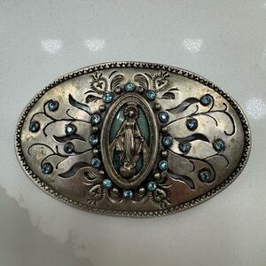 Virgins Saints & Angels Silver Milagros Buckle